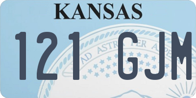 KS license plate 121GJM