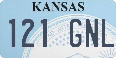 KS license plate 121GNL
