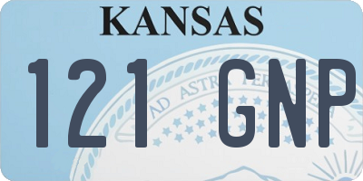 KS license plate 121GNP