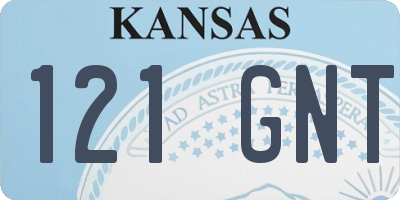 KS license plate 121GNT