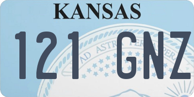 KS license plate 121GNZ