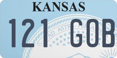 KS license plate 121GOB