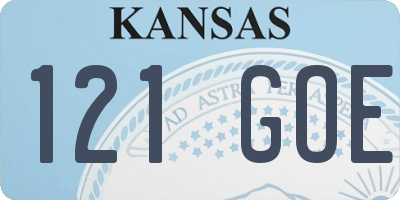 KS license plate 121GOE