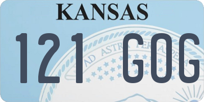 KS license plate 121GOG