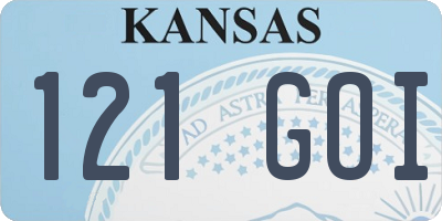 KS license plate 121GOI