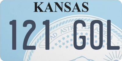 KS license plate 121GOL