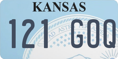 KS license plate 121GOQ
