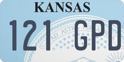 KS license plate 121GPD