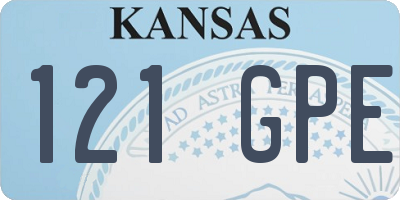 KS license plate 121GPE