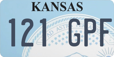KS license plate 121GPF