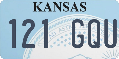 KS license plate 121GQU