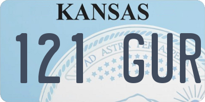 KS license plate 121GUR
