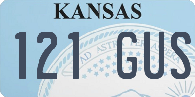 KS license plate 121GUS
