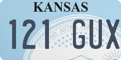 KS license plate 121GUX