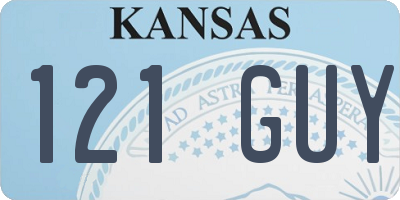 KS license plate 121GUY