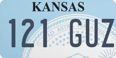 KS license plate 121GUZ