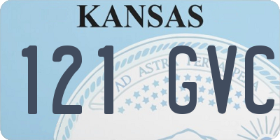 KS license plate 121GVC
