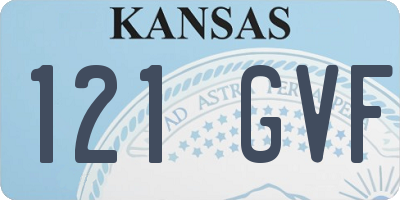 KS license plate 121GVF