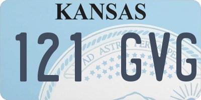 KS license plate 121GVG