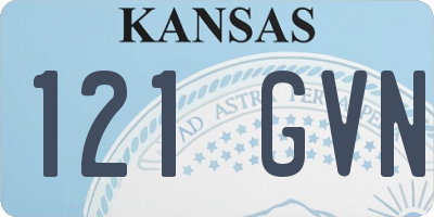 KS license plate 121GVN
