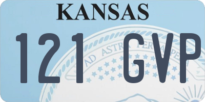KS license plate 121GVP