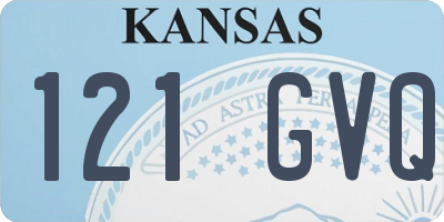 KS license plate 121GVQ