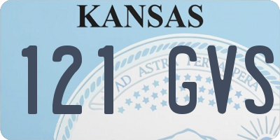 KS license plate 121GVS