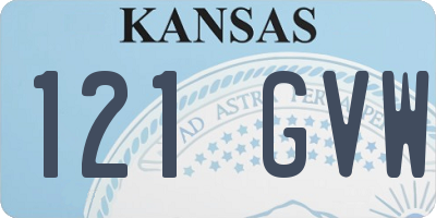 KS license plate 121GVW