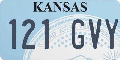 KS license plate 121GVY