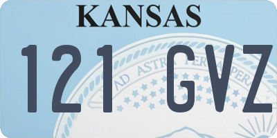 KS license plate 121GVZ