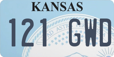 KS license plate 121GWD