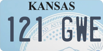 KS license plate 121GWE