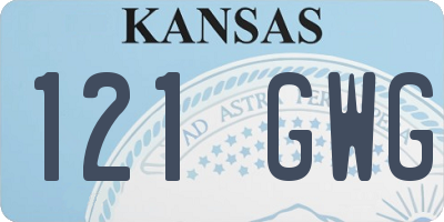 KS license plate 121GWG