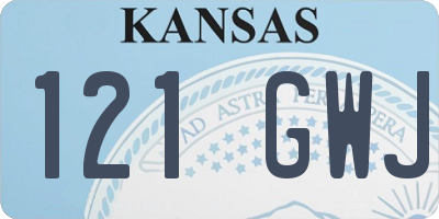 KS license plate 121GWJ