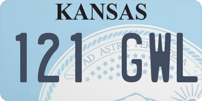 KS license plate 121GWL
