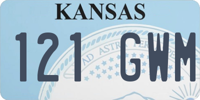 KS license plate 121GWM