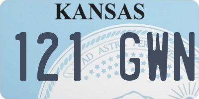 KS license plate 121GWN