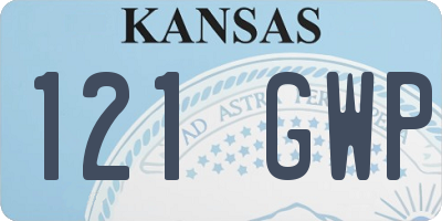 KS license plate 121GWP