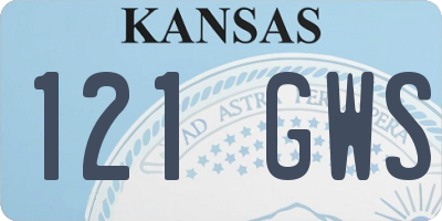KS license plate 121GWS