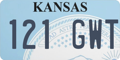 KS license plate 121GWT