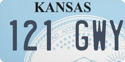 KS license plate 121GWY