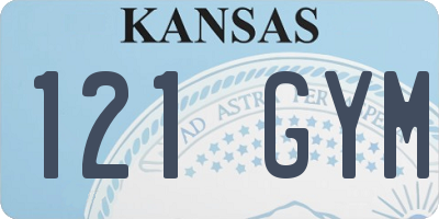 KS license plate 121GYM