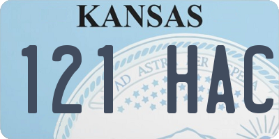 KS license plate 121HAC