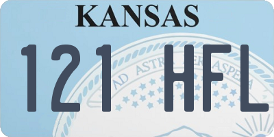 KS license plate 121HFL