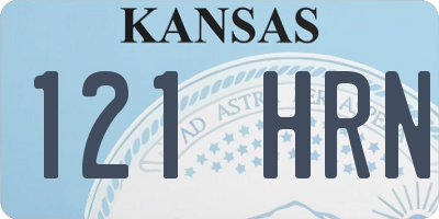 KS license plate 121HRN