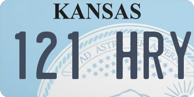 KS license plate 121HRY