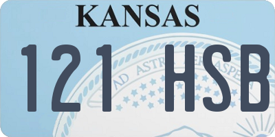 KS license plate 121HSB
