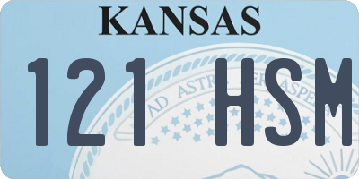 KS license plate 121HSM