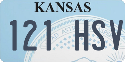 KS license plate 121HSV