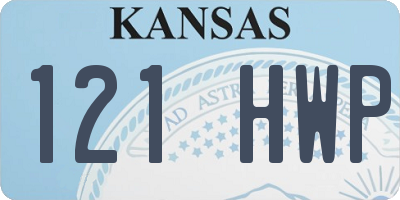 KS license plate 121HWP
